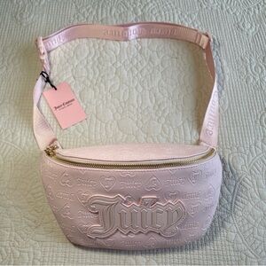 JUICY COUTURE NWT Powder Blush Upgrade U Fanny Bag Size 11.5” x 6”